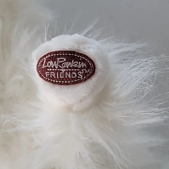 Dakin Lou Rankin FRIENDS White Plush Cat Toy, Long Haired - Picture 8 of 10